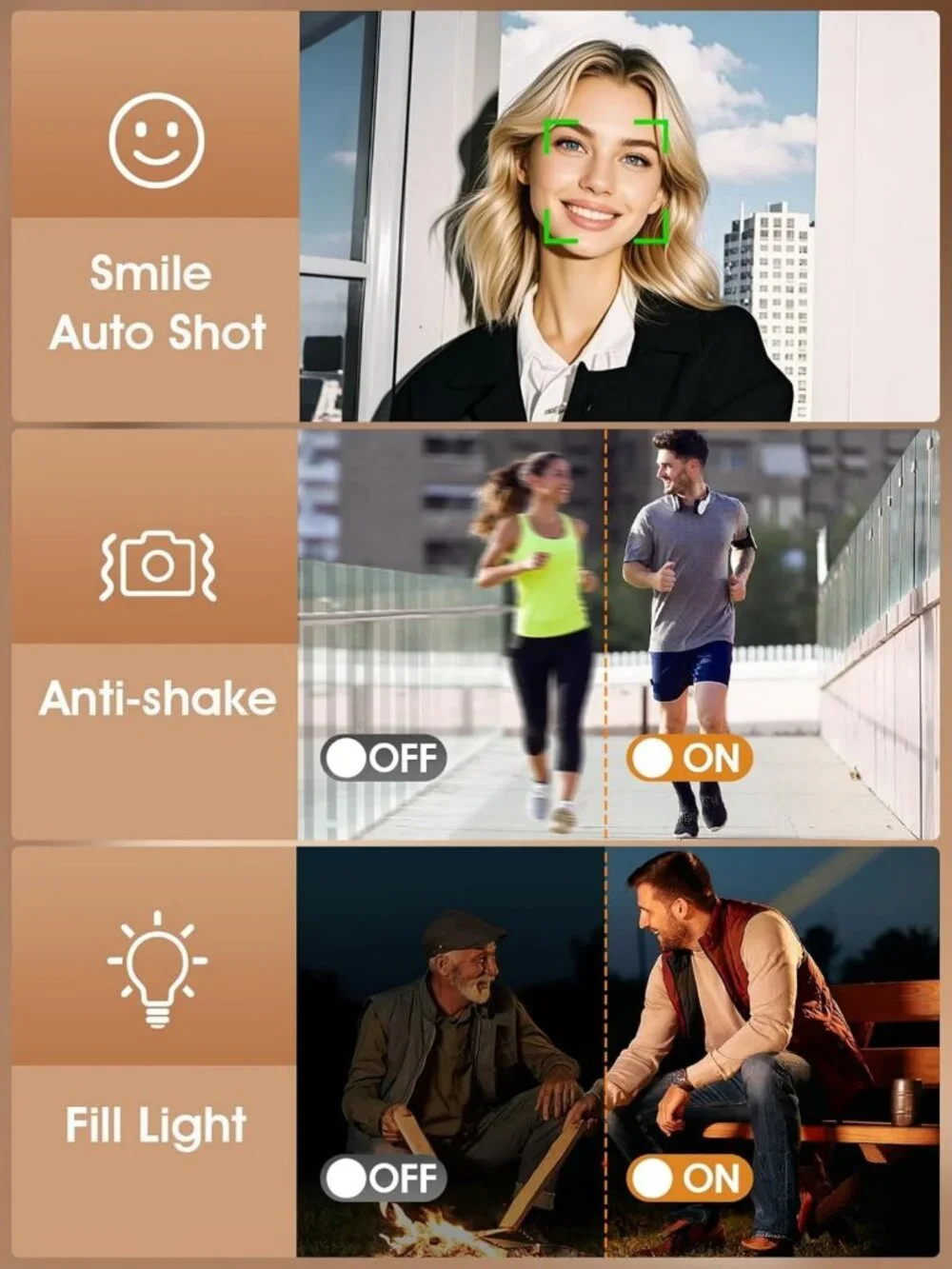 4K 48MP Autofocus Digital Vlogging Camera with 32GB Card for Photography